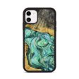 iPhone 11 Wood+Resin Phone Case - Jasmine (Green, 649180) Discount