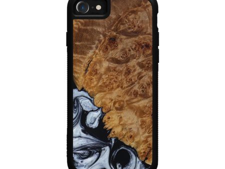 iPhone SE Wood+Resin Phone Case - Juniper (Black & White, 648476) Fashion