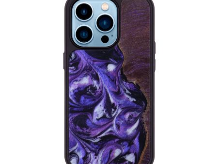 iPhone 14 Pro Wood+Resin Phone Case - Alta (Purple, 646820) Online Sale