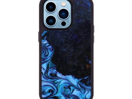 iPhone 14 Pro Wood+Resin Phone Case - Addyson (Blue, 647889) Online