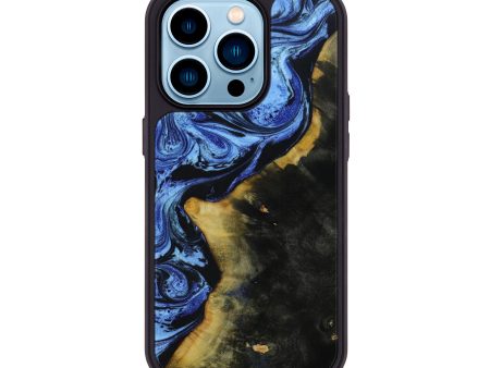 iPhone 14 Pro Wood+Resin Phone Case - Zion (Blue, 647170) Online Hot Sale