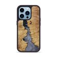 iPhone 14 Pro Wood+Resin Phone Case - Alexus (Black & White, 647856) Online Sale