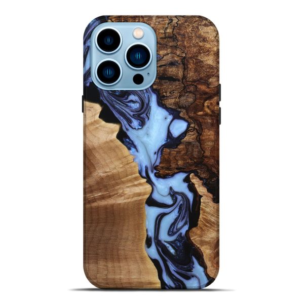 iPhone 14 Pro Max Wood+Resin Live Edge Phone Case - Mattie (Purple, 649155) For Cheap