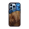 iPhone 14 Pro Wood+Resin Phone Case - Arturo (Blue, 647117) For Cheap