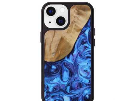 iPhone 13 mini Wood+Resin Phone Case - Cierra (Blue, 648264) Online Sale