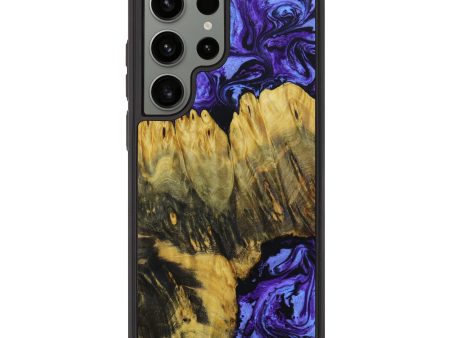 Galaxy S23 Ultra Wood+Resin Phone Case - Aaron (Purple, 647168) Sale