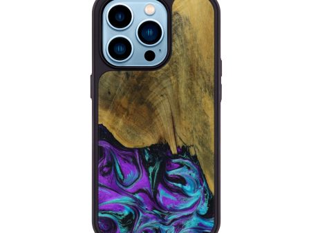 iPhone 14 Pro Wood+Resin Phone Case - Morgan (Purple, 648434) Supply