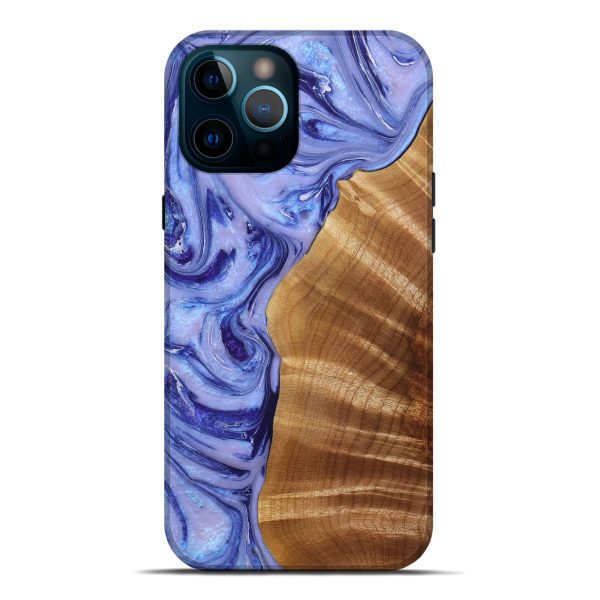 iPhone 12 Pro Max Wood+Resin Live Edge Phone Case - Lowell (Purple, 649154) on Sale