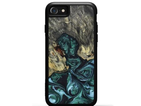 iPhone SE Wood+Resin Phone Case - Maurice (Green, 649041) Cheap