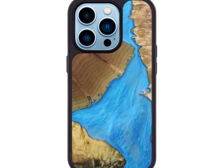 iPhone 14 Pro Wood+Resin Phone Case - Addie (Mosaic, 649072) For Sale