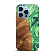 iPhone 14 Pro Wood+Resin Live Edge Phone Case - Kyle (Green, 649143) Online Hot Sale