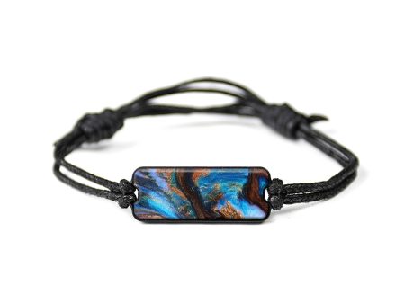 Classic Wood+Resin Bracelet - Harmony (Teal & Gold, 648015) Online now