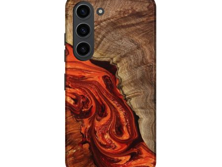 Galaxy S23 Wood+Resin Live Edge Phone Case - Ember (Red, 649159) Online Hot Sale