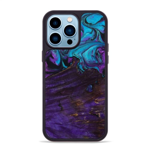 iPhone 14 Pro Max Wood+Resin Phone Case - Rhonda (Purple, 648173) Online Sale