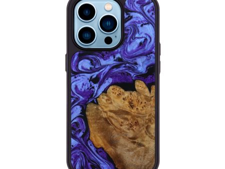 iPhone 14 Pro Wood+Resin Phone Case - Annette (Purple, 647148) Online Sale