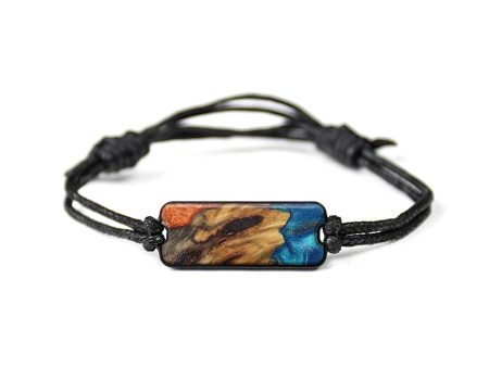 Classic Wood+Resin Bracelet - Raven (Teal & Gold, 648014) Hot on Sale