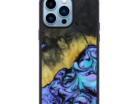 iPhone 14 Pro Max Wood+Resin Phone Case - Adelaide (Purple, 646431) Fashion