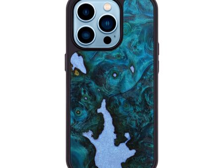 iPhone 14 Pro Wood+Resin Phone Case - Brock (Wood Burl, 643557) For Sale