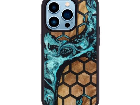 iPhone 14 Pro Wood+Resin Phone Case - Ashlee (Pattern, 644504) Fashion