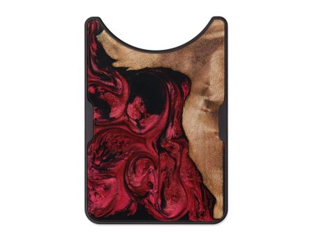 Alloy Wood+Resin Wallet - Edith (Red, 646549) on Sale