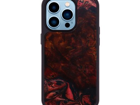 iPhone 14 Pro Wood+Resin Phone Case - Shelley (Red, 645049) Sale