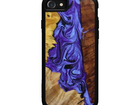 iPhone SE Wood+Resin Phone Case - Mickey (Mosaic, 646989) Hot on Sale