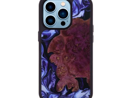 iPhone 14 Pro Wood+Resin Phone Case - Wilson (Purple, 645924) For Discount