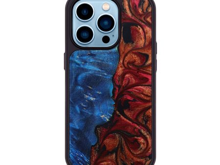 iPhone 14 Pro Wood+Resin Phone Case - Amanda (Red, 645423) Hot on Sale