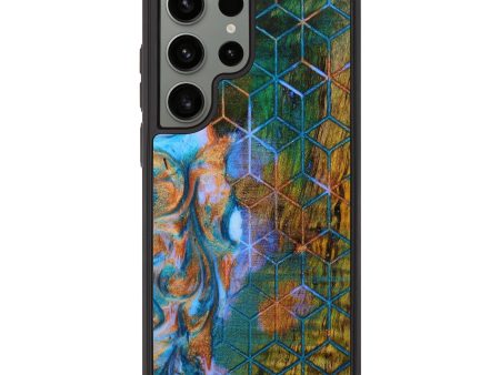 Galaxy S23 Ultra Wood+Resin Phone Case - Addie (Pattern, 644899) For Sale