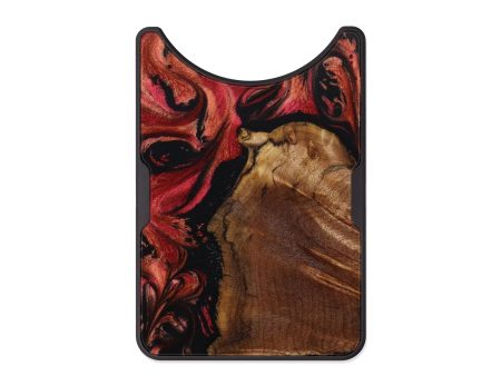 Alloy Wood+Resin Wallet - Fern (Red, 646544) on Sale