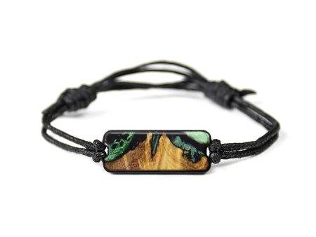 Classic Wood+Resin Bracelet - Zara (Green, 645586) For Cheap