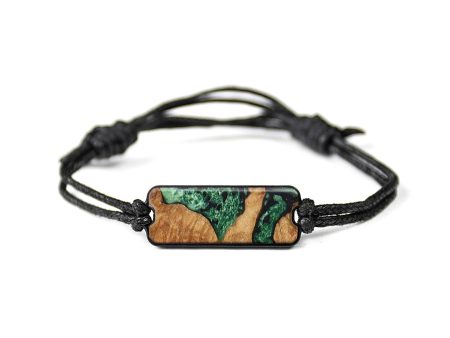 Classic Wood+Resin Bracelet - Willa (Green, 645853) For Discount