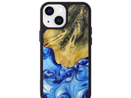 iPhone 13 mini Wood+Resin Phone Case - Brittney (Blue, 646757) Sale