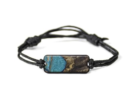 Classic Wood+Resin Bracelet - Solomon (Teal & Gold, 644913) Hot on Sale