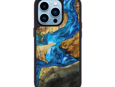 iPhone 14 Pro Wood+Resin Phone Case - Wade (Mosaic, 647581) on Sale