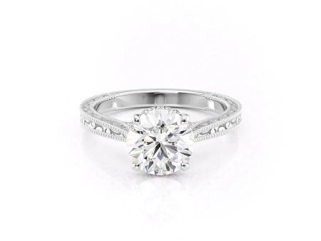 The Elizabeth Set With A 1 Carat Round Moissanite Discount