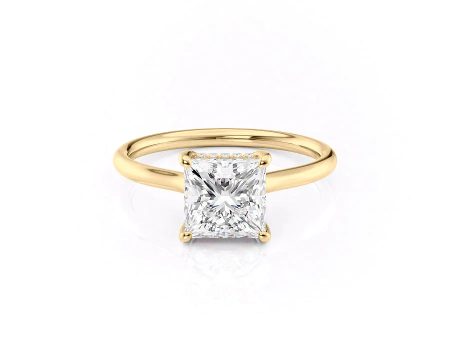 The Ellie Set With A 4 Carat Princess Moissanite on Sale